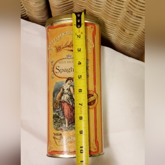 Vintage Bristolware Spaghetti Tin Metal Can Gift or Storage - Picture 5 of 8